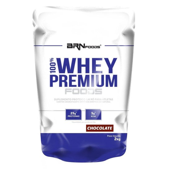 100% WHEY PREMIUM 2KG- BR FOODS NUTRITION - MORANGO -