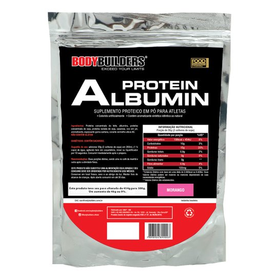 Albumin Protein 500g Refil - Bodybuilders -