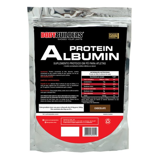 Albumin Protein 500g Refil - Bodybuilders -