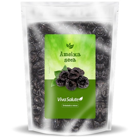 Ameixa Seca sem Caroço Viva Salute Embalada a Vácuo - 1 Kg -