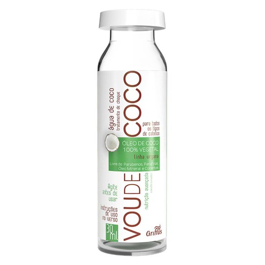 Ampola de Infusão Vou de Coco Griffus - 30ml - Incolor