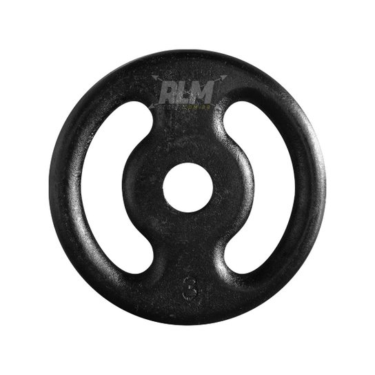 Anilha de Ferro Fundido Pintada - 3 Kg - Preto