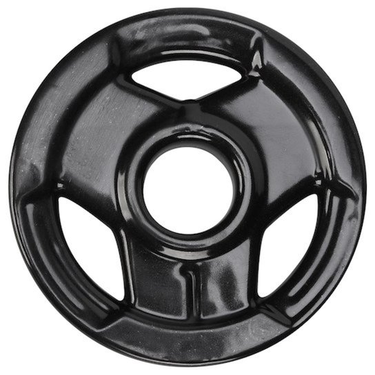 Anilha Turbo Olímpica Emborrachada 1kg - Preto