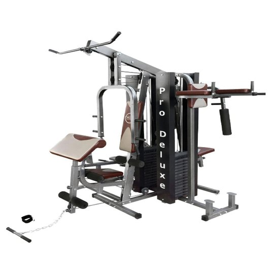 Aparelho De Musculação Ginastica Academia Pro Deluxe - Preto