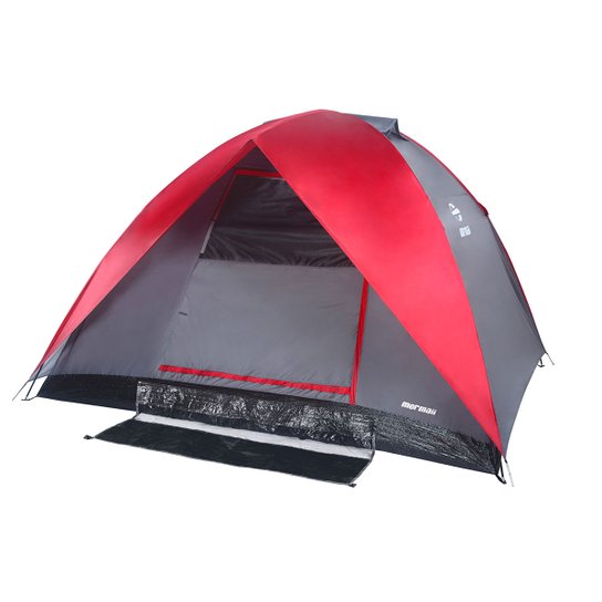 Barraca Mormaii Brava 6 - Cinza+Vermelho