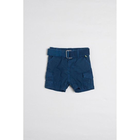 Bermuda Bebe Cargo Moore Reserva Mini Masculina - Marinho