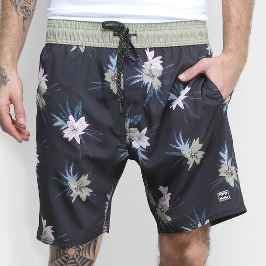 Bermuda Billabong Sumatran Nights Masculina - Preto