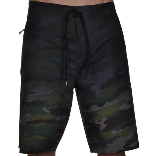 Bermuda Hurley Phantom John Florence Flowmo Masculino - Verde escuro