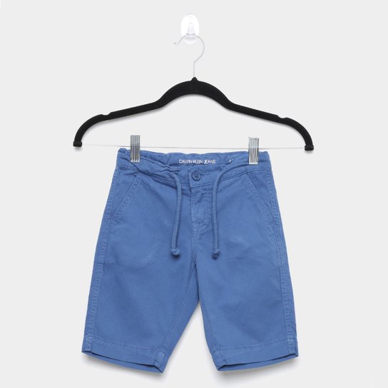 Bermuda Infantil Calvin Klein Color Masculina - Azul