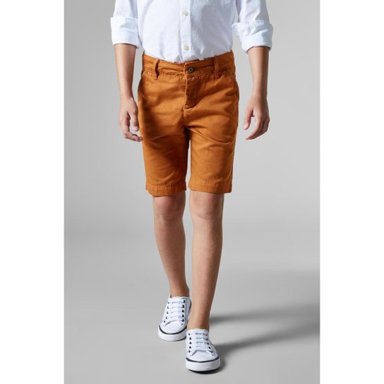 Bermuda Infantil Cont. Casual Iron Reserva Mini Masculina - Caramelo