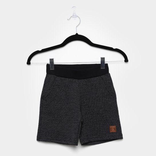 Bermuda Infantil Rovitex Masculina - Preto