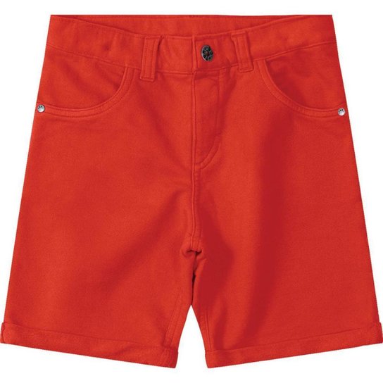 Bermuda Infantil Tigor T. Tigre Masculina - Vermelho