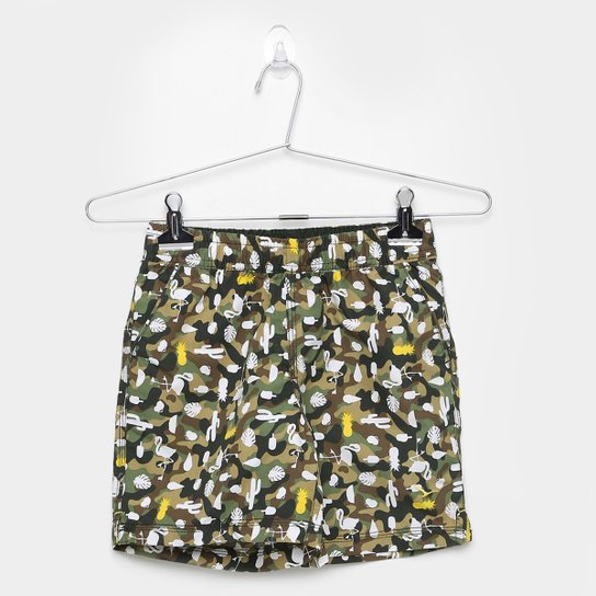 Bermuda Infantil Yachtmaster Microfibra - Verde Militar
