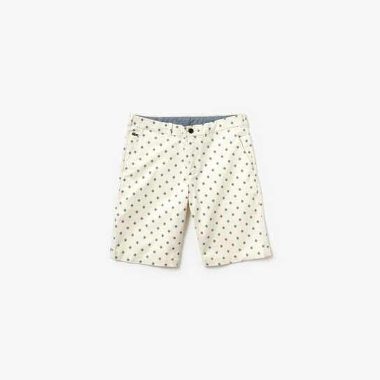 Bermuda Lacoste Live Regular Fit Masculina - Branco