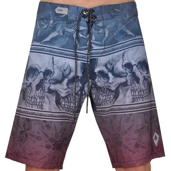 Bermuda Mcd Multiple Skull - Cinza