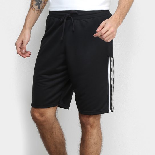 Bermuda Moletom Burn Frisos Masculina - Preto