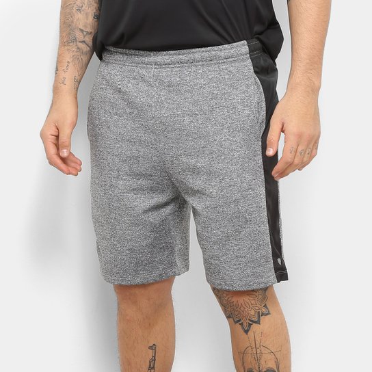 Bermuda Moletom Gonew Mixed Masculina - Cinza+Preto