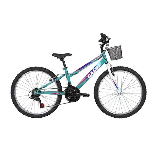 Bicicleta Caloi Florença Aro 24 Cesto Freio V Brake - Verde