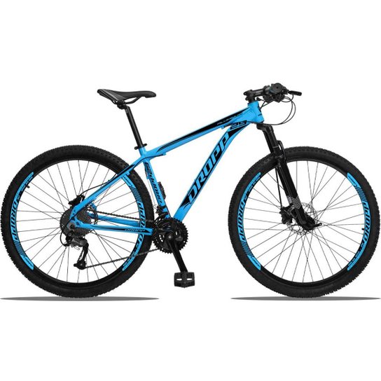 Bicicleta Dropp Aluminum 27V Aro 29 Freio Hidráulico Câmbio Traseiro Shimano - Azul+Preto