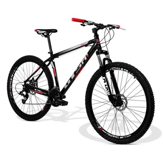 Bicicleta GTSM1 Movee Freio a Disco 21 Marchas - Aro 29 - Preto+Vermelho