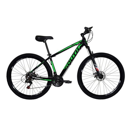 Bicicleta South Legend Aro 29 Alumínio Freio A Disco 21 Marchas Garfo Suspensão - Preto+verde