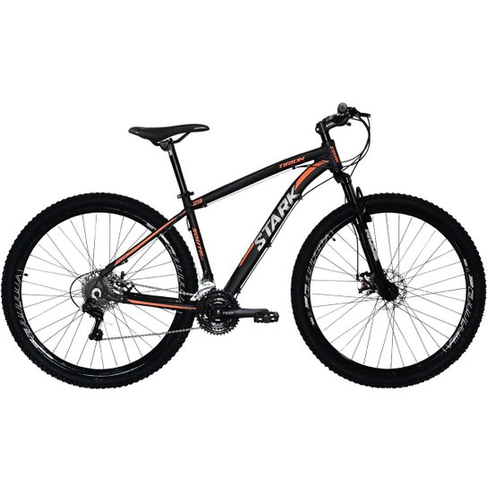 Bicicleta Stark 2018 - aro 29 - alumínio - freio a disco - câmbio shimano - 24 marchas - Laranja+Preto