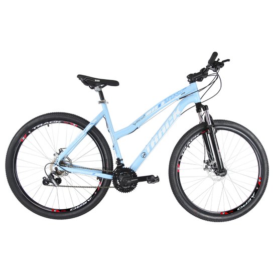 Bicicleta Track Aro 29 TKFM 29 21 Marchas Suspensão Dianteira Quadro em Alumínio Freio à Disco - Azul Piscina