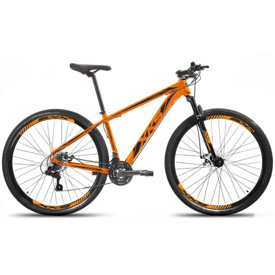 Bicicleta Xks Aro 29 Freios À Disco 21v Câmbios Shimano - Preto+Laranja