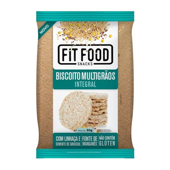 Biscoito de Arroz Multigrãos Integral - 30g - Fit Food -