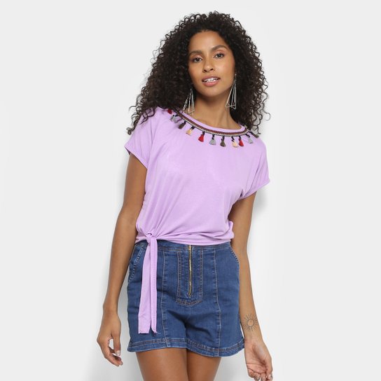 Blusa Acrobat Malha Barbicacho Feminina - Lilás
