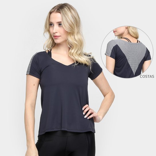 Blusa Memo Recorte Costas Feminina - Preto