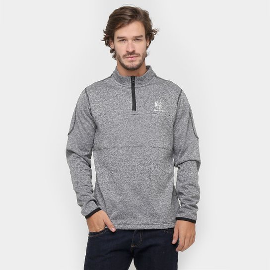 Blusa Reebok Meio Zíper CLSHX Classic - Cinza