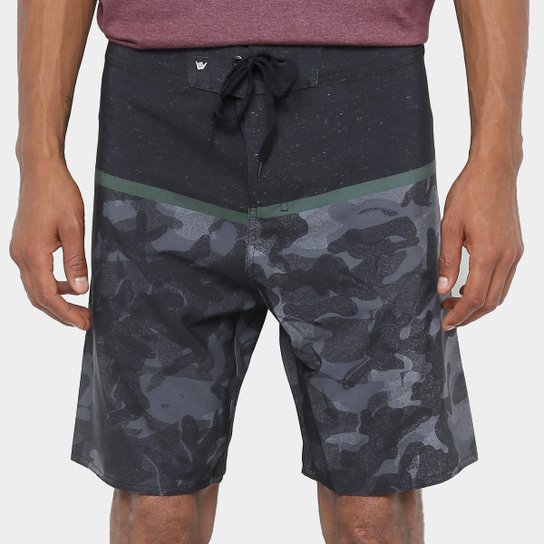 Boardshort Hang Loose Army Masculina - Preto