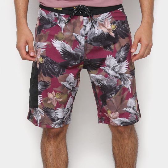 Boardshort MCD Crows Eye Masculina - Vinho+Preto