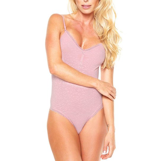 Body Lupo Loba Trend Oncinha Sem Costura Feminino - Rosa Claro