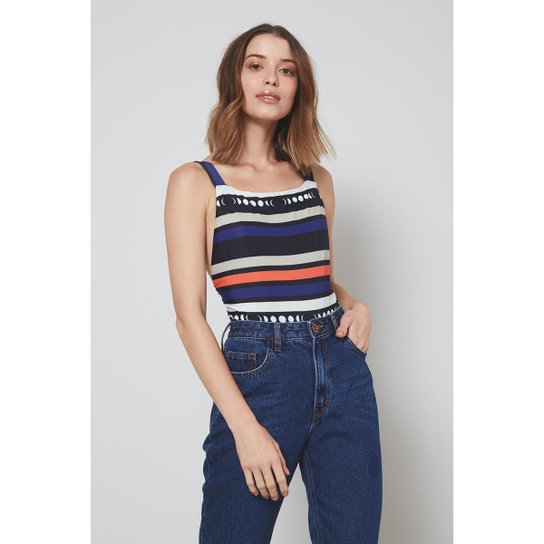 Body Oh,Boy! Lua Feminino - Vermelho+Azul