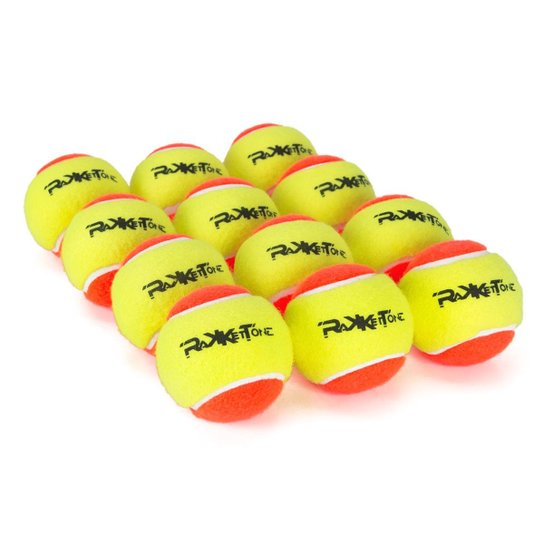Bola de Beach Tennis Rakkettone Stage 2 - Pack com 12 Unidades - Laranja