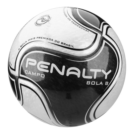 Bola de Futebol Campo Penalty 8 IX - Branco+Preto