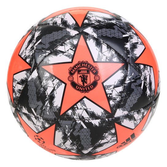 Bola de Futebool Campo Adidas Manchester United UEFA Champions League Finale 20 Capitano - Vermelho+Chumbo