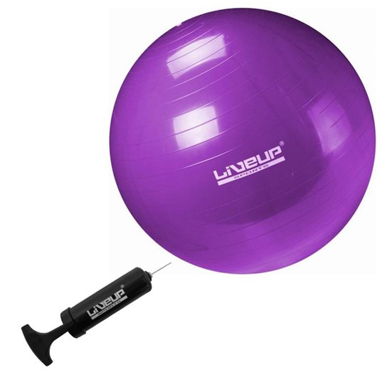 Bola de Pilates LiveUp Premium 55cm - Roxo