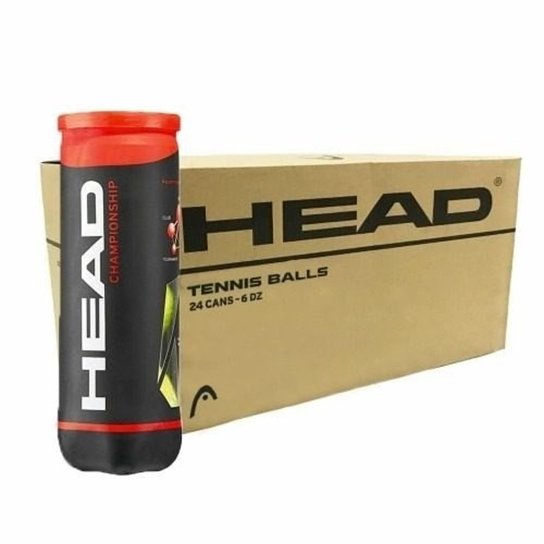 Bola De Tênis Head Championship - Caixa Com 24 Tubos - 72 bolas - Amarelo