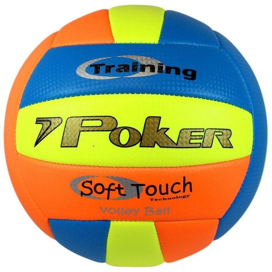 Bola De Volei Poker Training Neon - Amarelo+Laranja