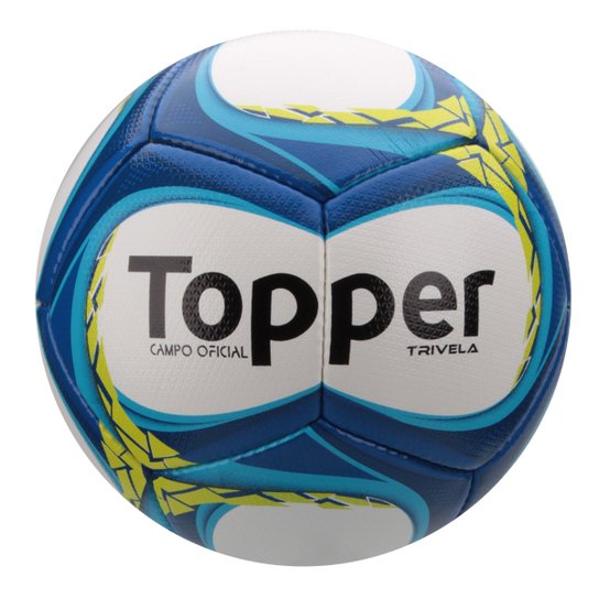 Bola Futebol Campo Topper Trivela V12 - Branco+Azul