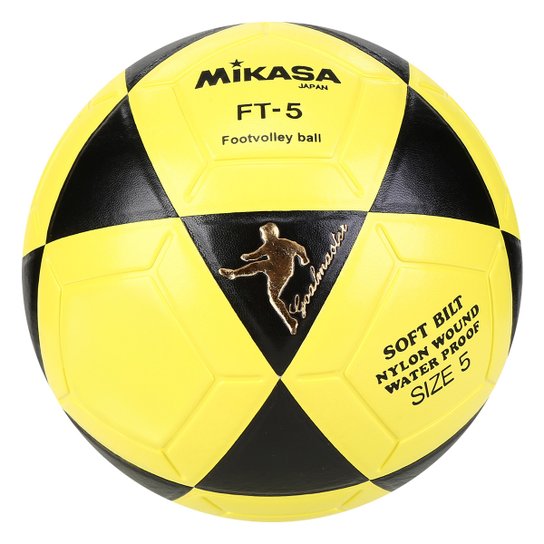 Bola Futebol Mikasa FT-5 Futvôlei - Preto+Amarelo
