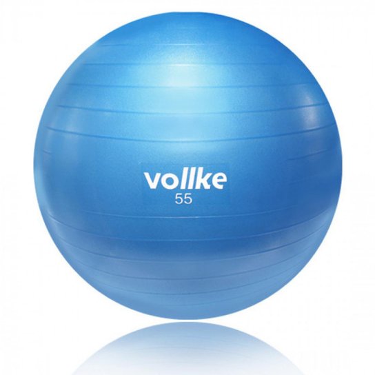 Bola Suica 55 Cm Antiburst para Pilates e Ginastica Vollke - Azul