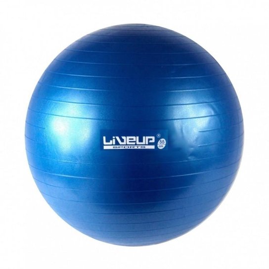 Bola Suiça para Pilates 55cm Azul LiveUp Premium - Azul