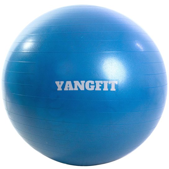 Bola Suiça Pilates Yoga 75cm Com Bomba de Encher - Azul