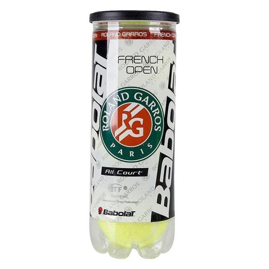 Bola Tenis Babolat Roland Garros - Pack 03 Bolas - 01 Tubo - Verde Limão
