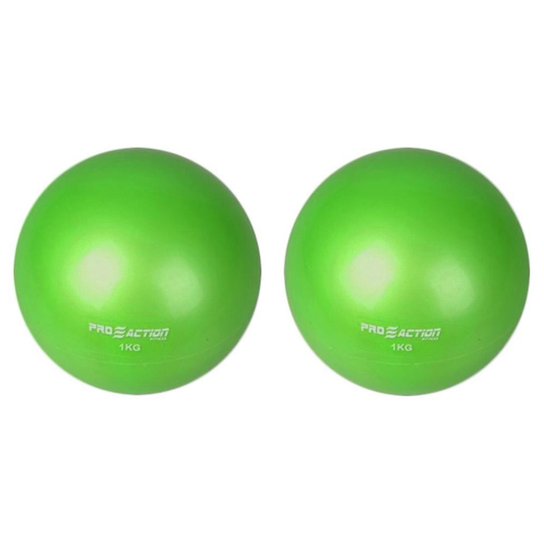 Bolas de Ginástica. Tonning Ball Proaction 1 par 1 kg cada - Verde