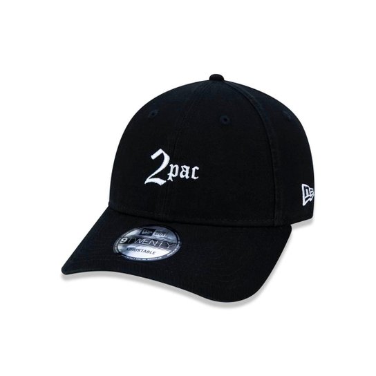 Boné 920 Tupac Minilogo Aba Curva Strapback New Era - Preto